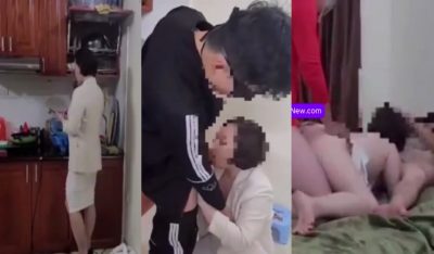 Đang địt với trai thì chồng về